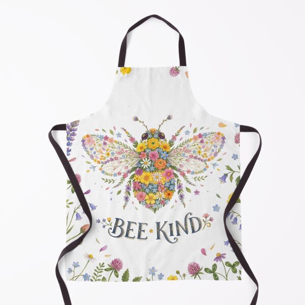 Item preview, Bee Kind Floral Bee Watercolor Wildflower Illustration designed and sold by katiecorners.