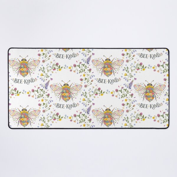 Item preview, Bee Kind Floral Bee Watercolor Wildflower Illustration designed and sold by katiecorners.
