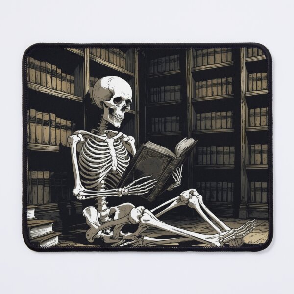 Item preview, Dark Academia Skeleton - Book Lover Gothic Quote designed and sold by NeuralAuraArts.
