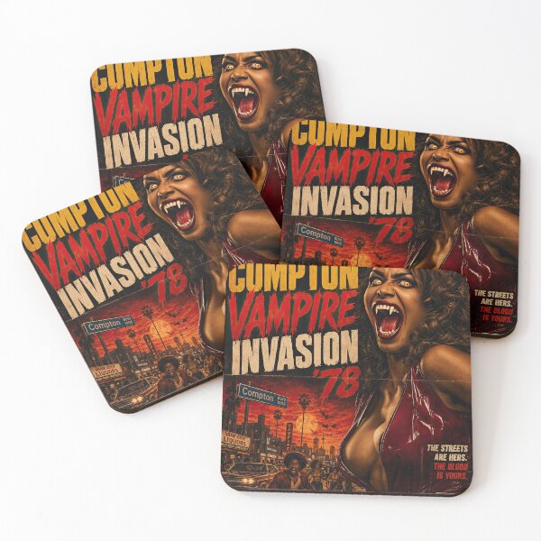Item preview, Compton Vampire Invasion ’78 – Retro Grindhouse Urban Horror Poster designed and sold by obstinator.