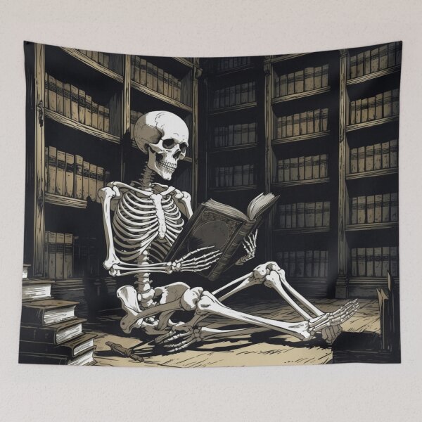 Item preview,  Dark Academia Skeleton - Book Lover Gothic Quote designed and sold by NeuralAuraArts.