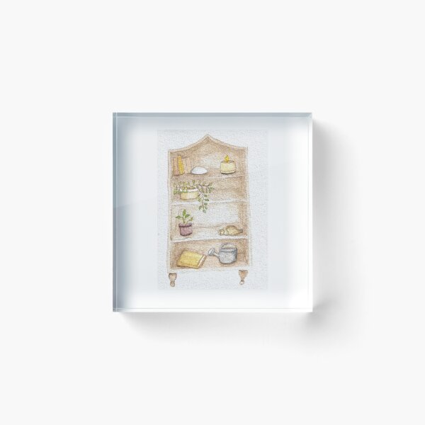 Item preview, Watercolor wooden shelf designed and sold by Aqacutie.