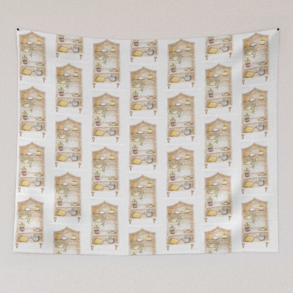 Item preview, Watercolor wooden shelf designed and sold by Aqacutie.