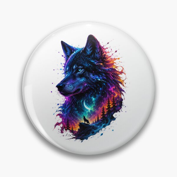 Item preview, Neon Cosmic Wolf designed and sold by MySthore.