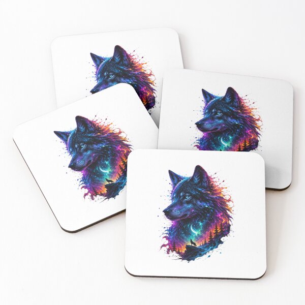 Item preview, Neon Cosmic Wolf designed and sold by MySthore.