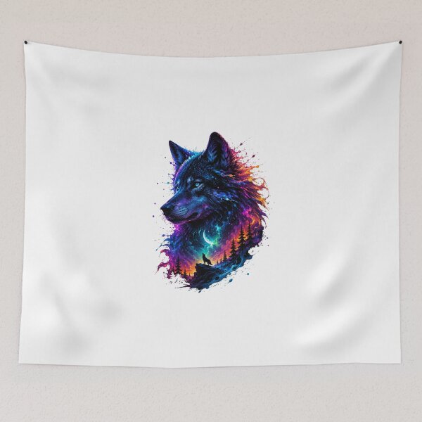 Item preview, Neon Cosmic Wolf designed and sold by MySthore.