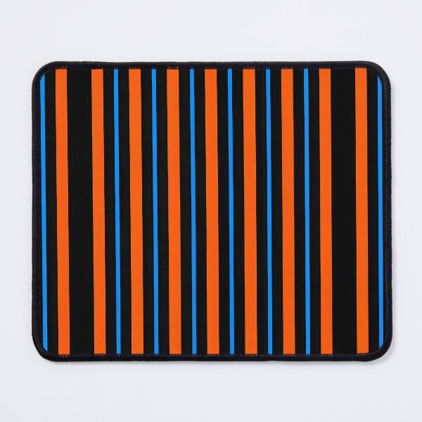 Item preview, Modern Orange and Electric Blue Vertical Stripes designed and sold by FilBlue.