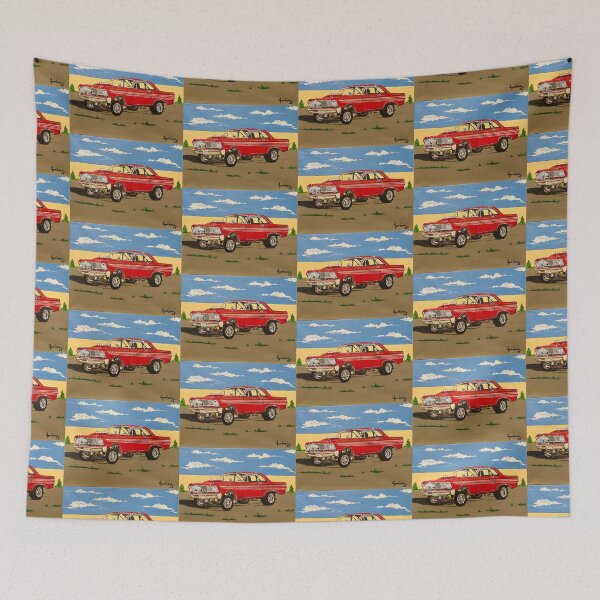 Item preview, Painting of a Red gasser car designed and sold by 001slick001.
