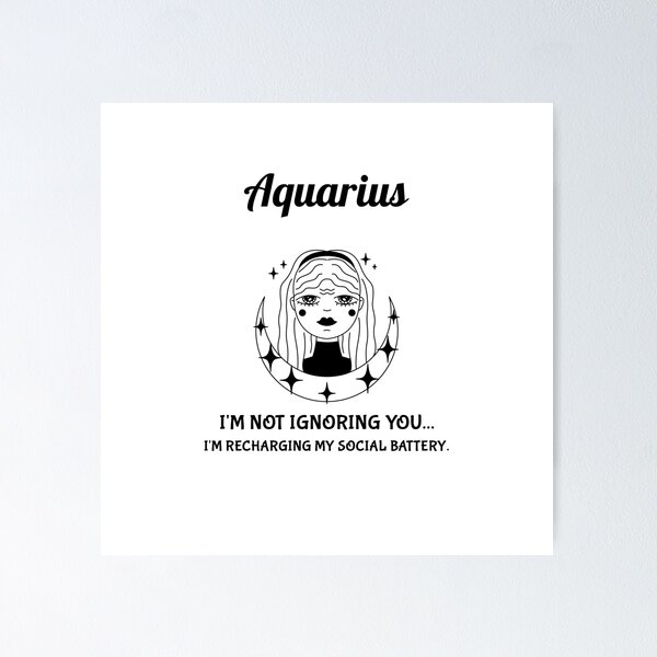 Item preview, Classic Aquarius Quote  designed and sold by AiraDesignsLtd.