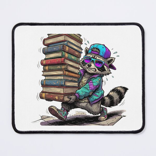 Item preview, Cool Raccoon Carrying Heavy Books Back To School designed and sold by abdelski.