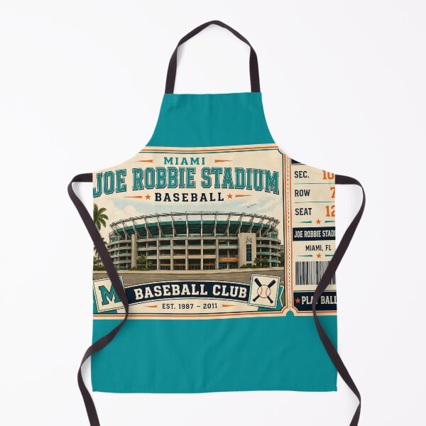 Item preview, Miami Joe Robbie Stadium Vintage Ticket Poster Retro Baseball Stadium Art Throwback Miami Baseball Club designed and sold by GhostDawgs.