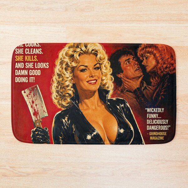 Item preview, Married to Mrs. Cleaver – Retro Grindhouse Dark Comedy Horror Poster designed and sold by obstinator.