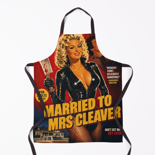 Item preview, Married to Mrs. Cleaver – Retro Grindhouse Dark Comedy Horror Poster designed and sold by obstinator.