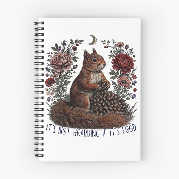 Item preview, It's Not Hoarding If It's Food - Funny Squirrel Cottagecore Floral Moon Goblincore designed and sold by Neurospicy Trolls.
