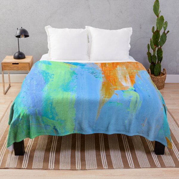 Item preview, abstract in green and orange designed and sold by Tereza Pilar Art.