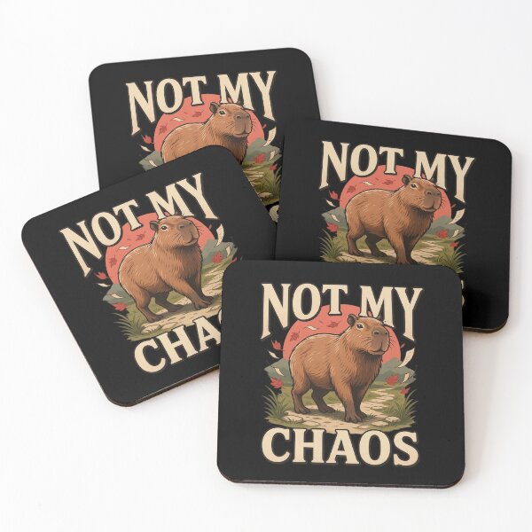 Item preview, Not My Chaos Capybara – Vintage Stoic Zen Design designed and sold by No Excuses Supply.