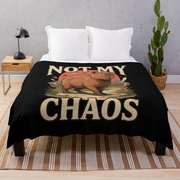 Item preview, Not My Chaos Capybara – Vintage Stoic Zen Design designed and sold by No Excuses Supply.
