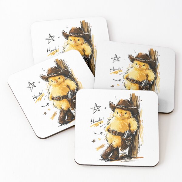 Item preview, Howdy! Cute Cowboy Chick with Pistol – Funny Hand-Drawn Art designed and sold by RamyGallery.