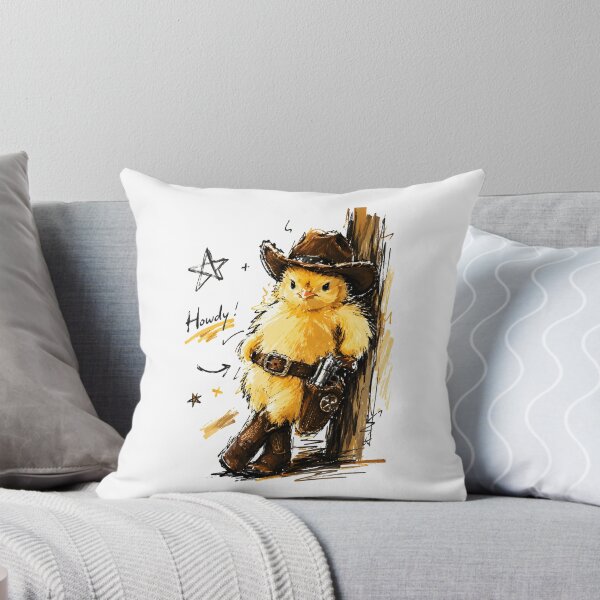 Item preview, Howdy! Cute Cowboy Chick with Pistol – Funny Hand-Drawn Art designed and sold by RamyGallery.