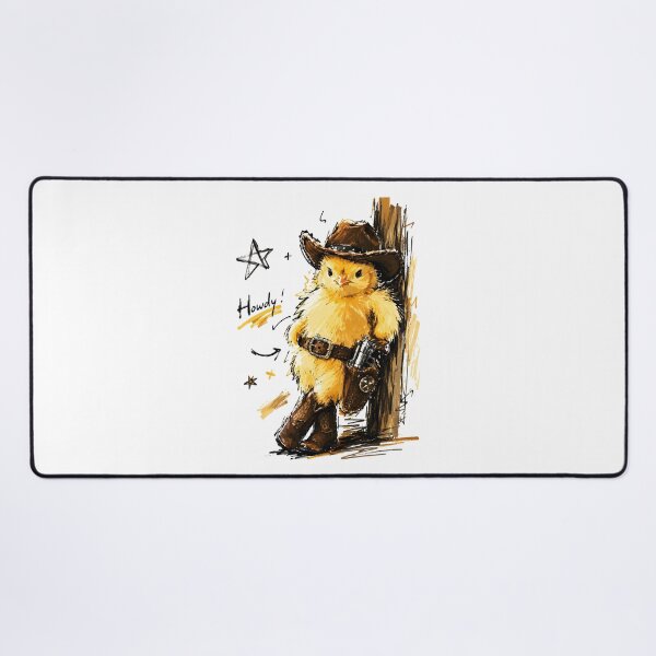 Item preview, Howdy! Cute Cowboy Chick with Pistol – Funny Hand-Drawn Art designed and sold by RamyGallery.