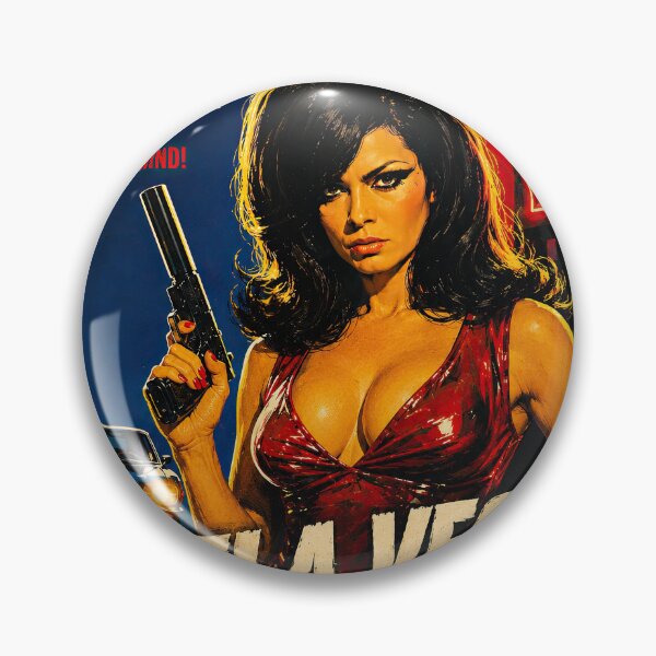 Artikelvorschau, Dela Vega Assassin – Retro Grindhouse Femme Fatale Crime Poster entworfen und verkauft von obstinator.