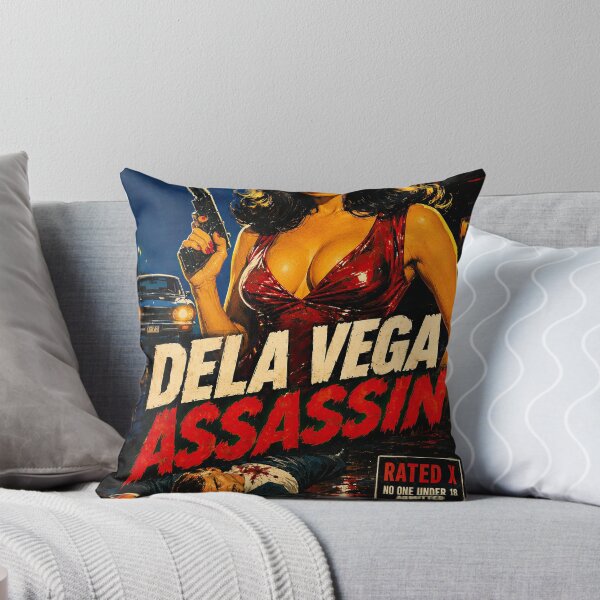 Item preview, Dela Vega Assassin – Retro Grindhouse Femme Fatale Crime Poster designed and sold by obstinator.