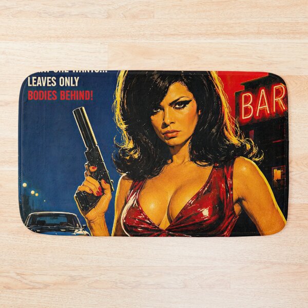 Item preview, Dela Vega Assassin – Retro Grindhouse Femme Fatale Crime Poster designed and sold by obstinator.