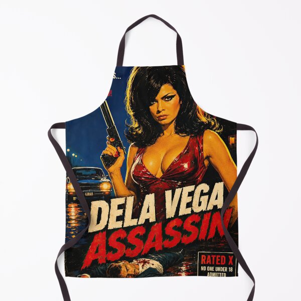 Item preview, Dela Vega Assassin – Retro Grindhouse Femme Fatale Crime Poster designed and sold by obstinator.