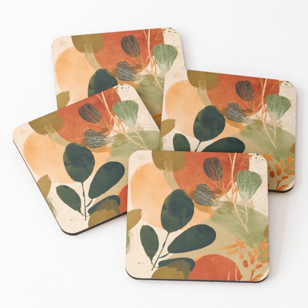 Item preview, Modern Contemporary Earthtones, Smoky Orange, And Green Abstract designed and sold by DEC02.