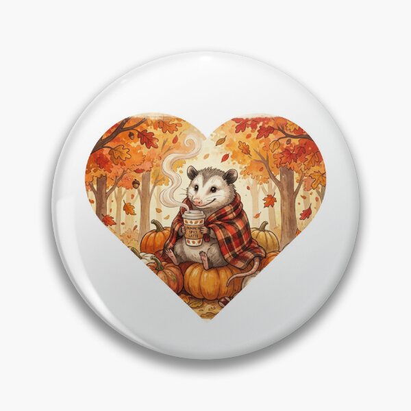 Artikelvorschau, Pumpkin Spice Latte Possum – Gemütliches Herbst-Opossum-Design entworfen und verkauft von Neurospicy Trolls.