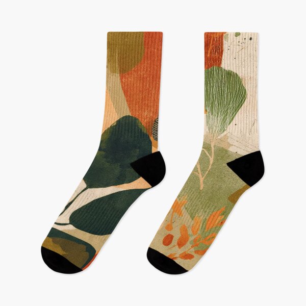 Item preview, Modern Contemporary Earthtones, Smoky Orange, And Green Abstract designed and sold by DEC02.