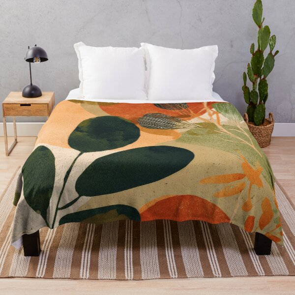 Item preview, Modern Contemporary Earthtones, Smoky Orange, And Green Abstract designed and sold by DEC02.