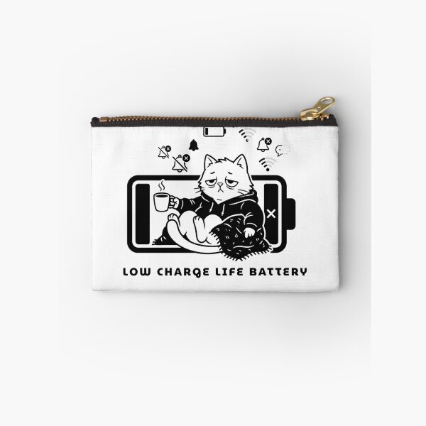 Item preview, Low Battery Life Grumpy Cat Burnout Meme designed and sold by Meow-gical Wear.