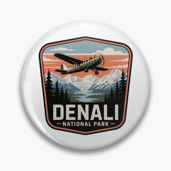 Item preview, Denali National Park Vintage Travel Badge designed and sold by Teelogic.
