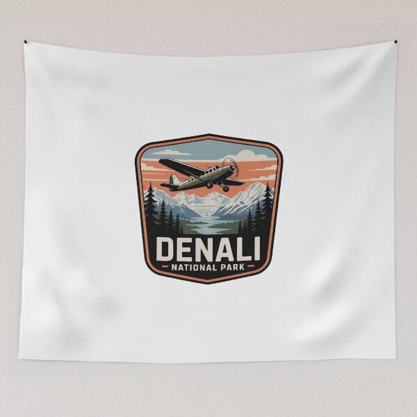 Item preview, Denali National Park Vintage Travel Badge designed and sold by Teelogic.