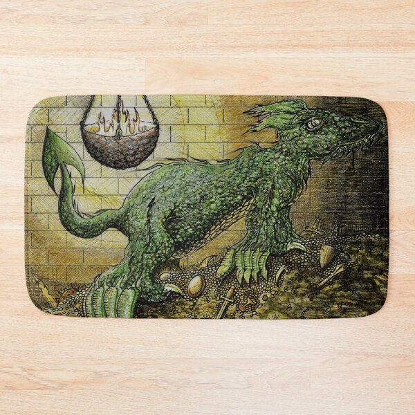 Item preview, Green Six Toed Dragon Hoarding Gold Marker Art designed and sold by Urbandale Artist.
