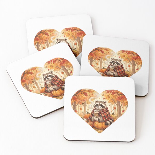 Item preview, Pumpkin Spice Latte Raccoon - Cozy Fall Raccoon Pumpkin Autumn Aesthetic designed and sold by Neurospicy Trolls.