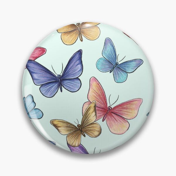 Artikelvorschau, Bunte Schmetterlinge, zarte Farben, Sommerstimmung, Schmetterlingsmuster entworfen und verkauft von ArtbySvetik.