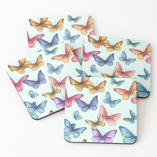 Item preview, Colorful butterflies, delicate colors, summer mood, butterfly pattern, designed and sold by ArtbySvetik.