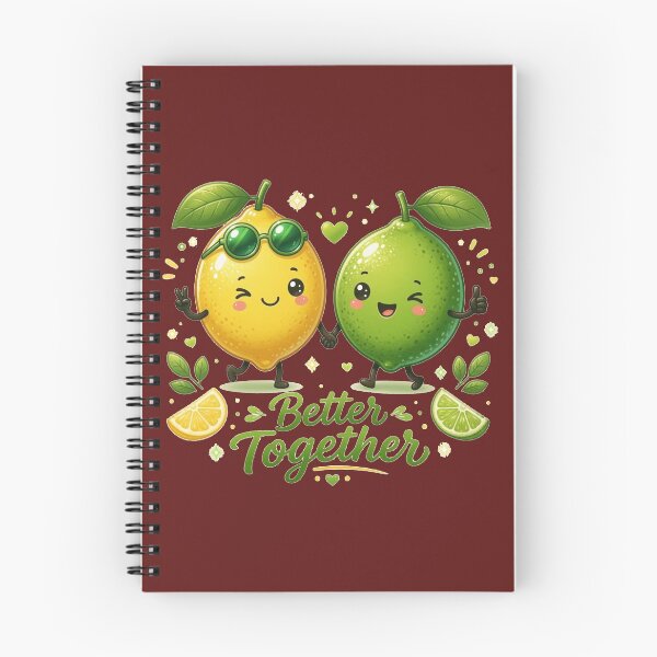 Item preview, "Better Together Lemon and Lime Cute Cartoon Friends" designed and sold by katiecorners.