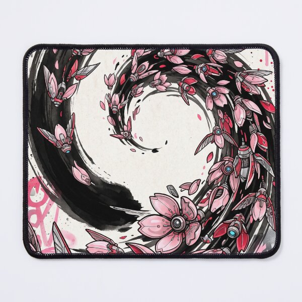 Item preview, Futuristic Cherry Blossom Mecha Swirl Urban Graffiti designed and sold by Pride Emblem Prints.