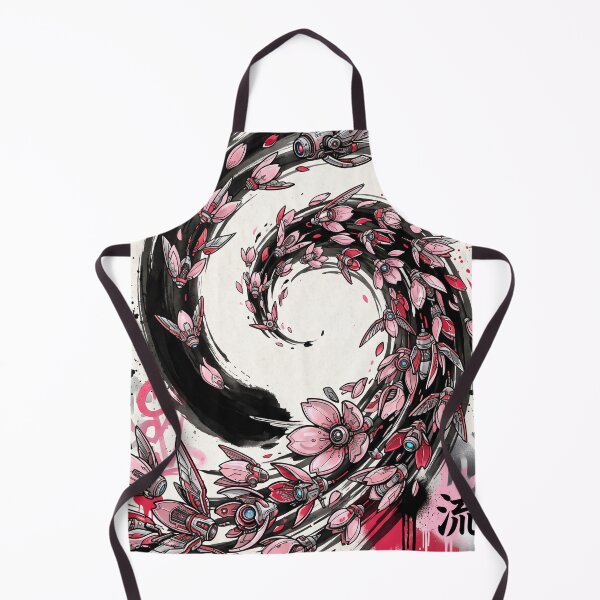 Item preview, Futuristic Cherry Blossom Mecha Swirl Urban Graffiti designed and sold by Pride Emblem Prints.