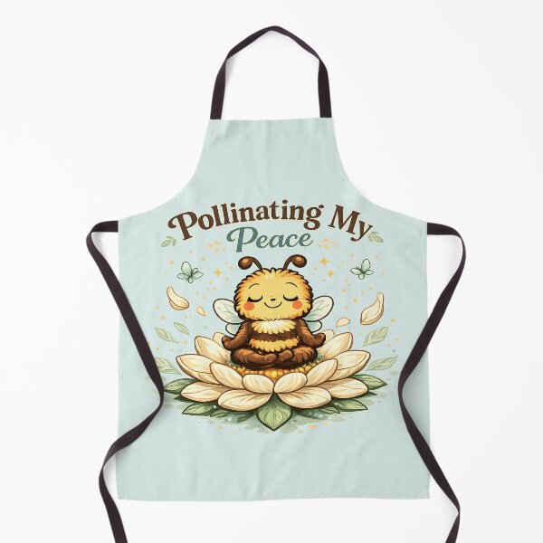 Item preview, Pollinating My Peace Cute Meditating Bee Retro Vintage SVG Mindfulness Bee T-Shirt Floral Zen Bee Illustration designed and sold by MAD's Recreation Studio.