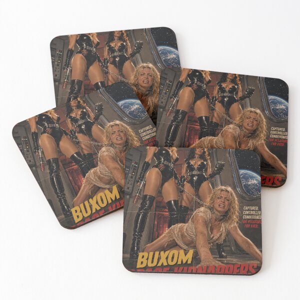 Item preview, Buxom Space Kidnappers – Retro 70s Sci‑Fi Grindhouse Poster designed and sold by obstinator.