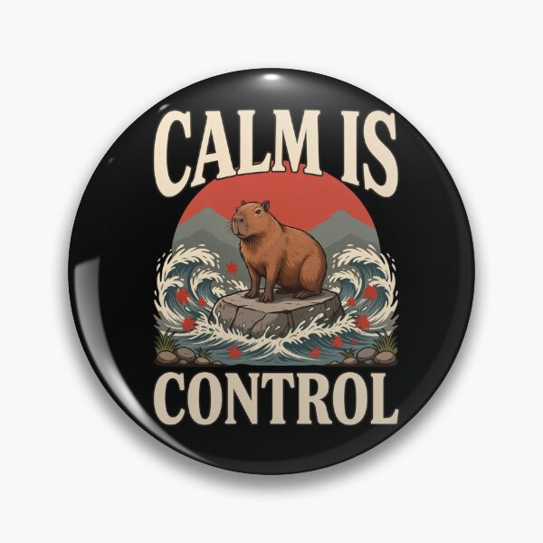 Item preview, Calm Is Control Capybara – Vintage Stoic Zen Design designed and sold by No Excuses Supply.