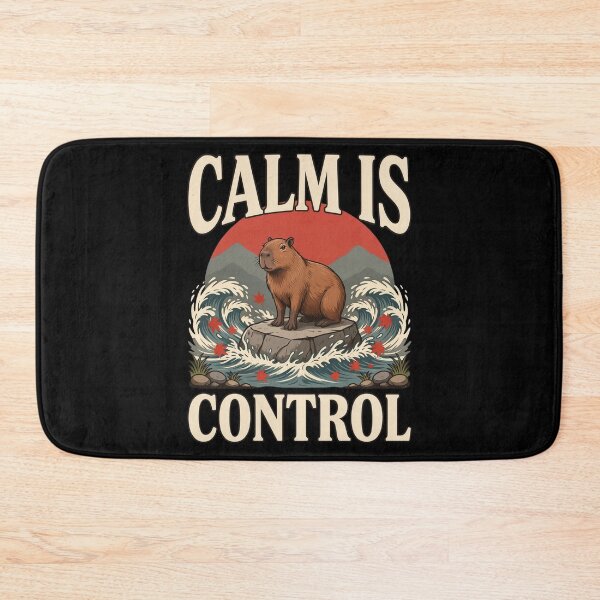 Item preview, Calm Is Control Capybara – Vintage Stoic Zen Design designed and sold by No Excuses Supply.