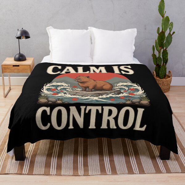 Item preview, Calm Is Control Capybara – Vintage Stoic Zen Design designed and sold by No Excuses Supply.