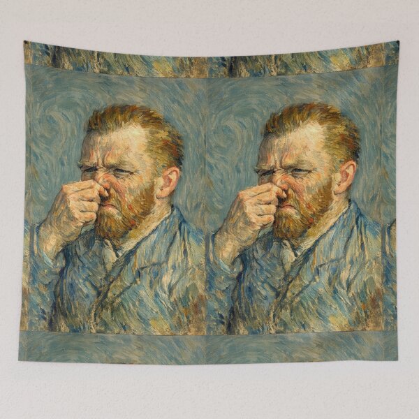 Item preview, Vincent van Gogh Smells Something Awful - Post Impressionist Parody designed and sold by SHHCreations.