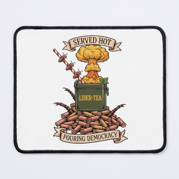 Item preview, Liber-Tea Pouring Democracy Tattoo Flash designed and sold by OneShot Labs.