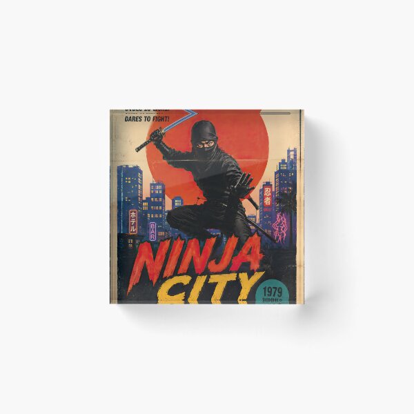 Item preview, Ninja City – 70s Grindhouse Urban Martial Arts Revenge Poster designed and sold by obstinator.